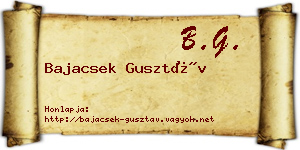 Bajacsek Gusztáv névjegykártya